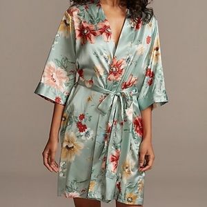 Floral Satin Robe— David’s Bridal